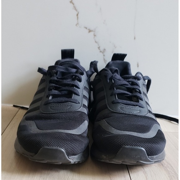 Adidas Sneakers Mens 9.5 Black Lace Up Running Training Athletic Gym Shoes - Picture 5 of 6